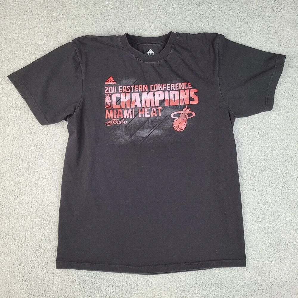 Miami Heat T-Shirt‎ Men’s XL Black NBA 2011 Eastern Conference Champions Cotton